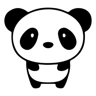 Little Panda Decal (Black)
